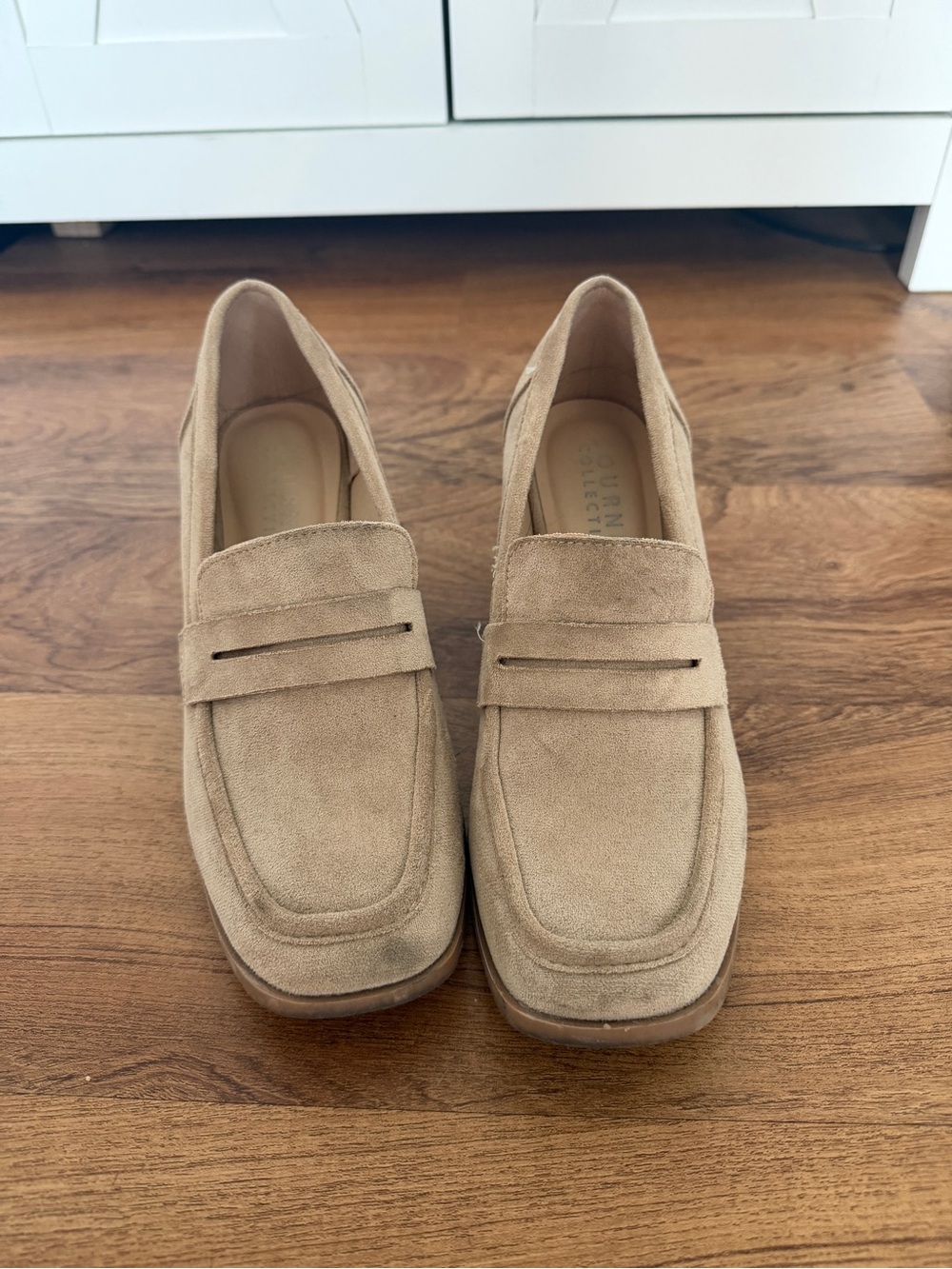 Journee Collection Suede Loafers in Tan